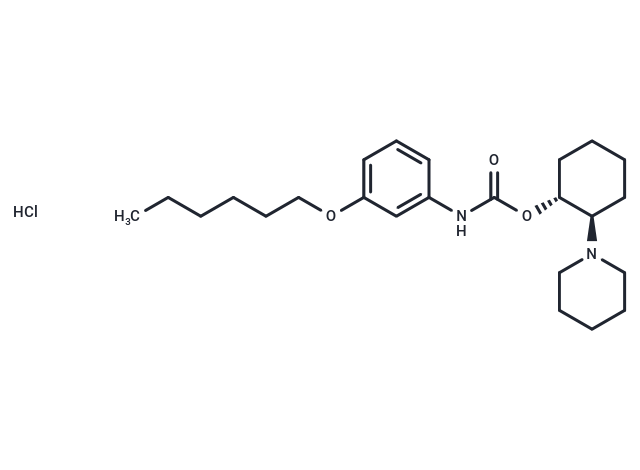 化合物 Carbanilic acid, m-hexyloxy-, 2-piperidinocyclohexyl ester, hydrochloride, (E)-|T30730|TargetMol