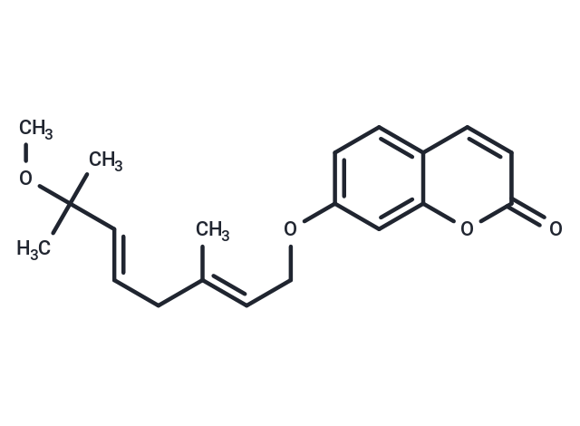 化合物 7-[(7-Methoxy-3,7-dimethyl-2,5-octadienyl)oxy]-2H-|T125949|TargetMol
