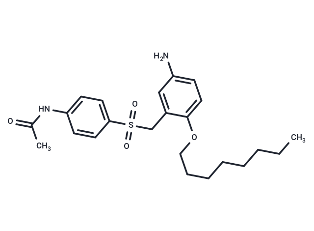 化合物 Acetamide, N-(4-((5-amino-2-(octyloxy)phenyl)methyl)sulfonyl)-|T29559|TargetMol