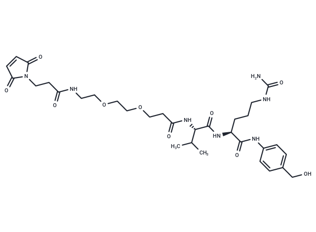 化合物 Mal-amido-PEG2-Val-Cit-PAB-OH|T18240|TargetMol