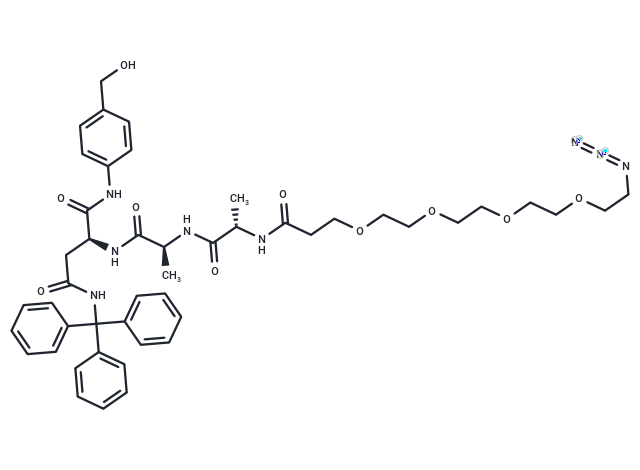 化合物 Azido-PEG4-Ala-Ala-Asn(Trt)-PAB|T30274|TargetMol