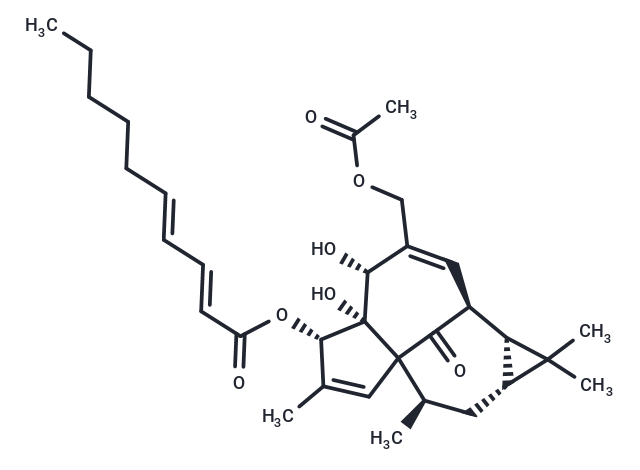 化合物 3-O-(2'E ,4'E-decadienoyl)-20-O-acetylingenol|T124827|TargetMol