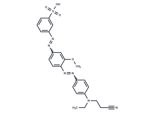 化合物 Benzenesulfonic acid, 3-(2-(4-(2-(4-((2-cyanoethyl)ethylamino)phenyl)diazenyl)-3-methoxyphenyl)diazenyl)-|T30365|TargetMol