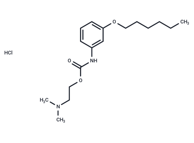 化合物 Carbanilic acid, m-hexyloxy-, 2-(dimethylamino)ethyl ester, hydrochloride|T30729|TargetMol