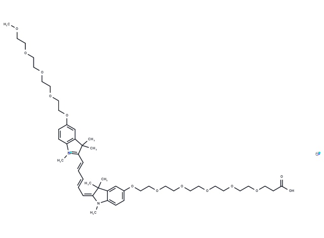 化合物 N-methyl-N'-methyl-O-(m-PEG4)-O'-(acid-PEG5)-Cy5|T18447|TargetMol
