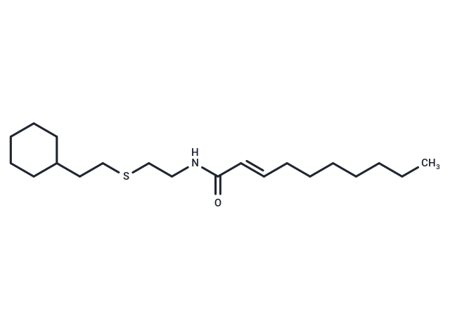 化合物 2-(E-2-decenoylamino)ethyl 2-(cyclohexylethyl) sulfide|T13488|TargetMol