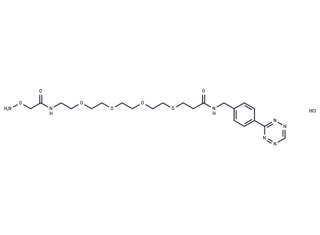 化合物 Tetrazine-PEG4-oxyamine hydrochloride|T18790|TargetMol