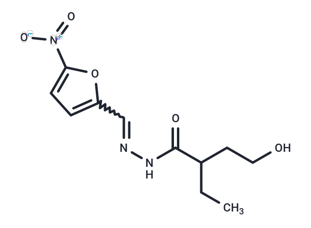 化合物 Butyric acid, 2-ethyl-4-hydroxy-, (5-nitrofurfurylidene)hydrazide|T30638|TargetMol