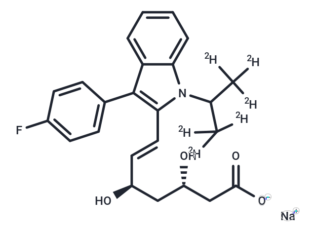化合物 (3S,5R)-Fluvastatin D6 sodium|T10128|TargetMol