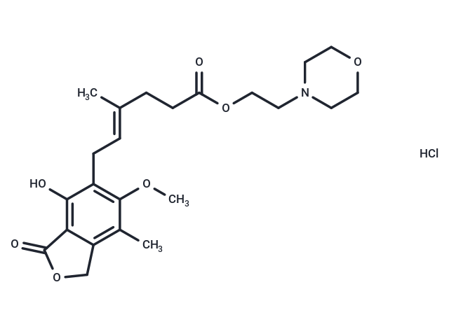 化合物 Mycophenolate mofetil hydrochloride|T23035|TargetMol