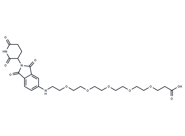 化合物 Pomalidomide-5'-PEG5-C2-COOH|T87234|TargetMol