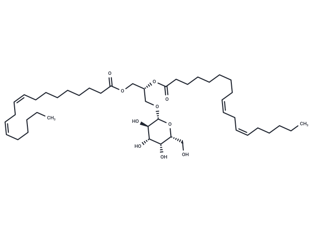 化合物 1,2-O-Dilinoleoyl-3-O-Beta-D-Galactopyranosylracglycerol|T2A2400|TargetMol