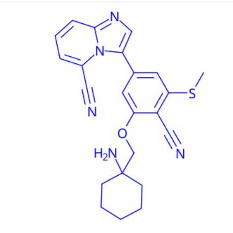 3-(3-((1-aminocyclohexyl)methoxy)-4-cyano-5-(methylthio)phenyl)imidazo[1,2-a]pyridine-5-carbonitrile