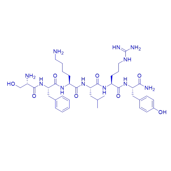 六肽SFKLRY-NH2/1114970-34-1/H-Ser-Phe-Lys-Leu-Arg-Tyr-NH2