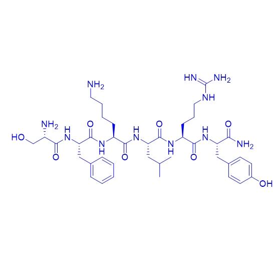 H-Ser-Phe-Lys-Leu-Arg-Tyr-NH2 1114970-34-1.png H-Ser-Phe-Lys-Leu-Arg-Tyr-NH2 1114970-34-1.png