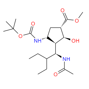 (1S,2S,3R,4R)-3-((R)-1-乙酰氨基-2-乙基丁基)-4-(叔丁氧基羰基氨基)-2-羟基环戊烷羧酸甲酯