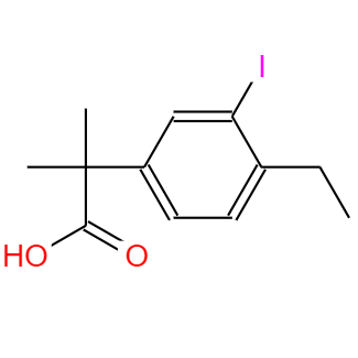 2-(4-乙基-3-碘苯基)-2-甲基丙酸；1256584-73-2