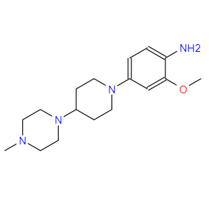 2-甲氧基-4-[4-(4-甲基-1-哌嗪基)-1-哌啶基]-苯胺；761440-75-9