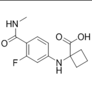 1-((3-氟-4-(甲基氨基甲酰基)苯基)氨基)环丁烷羧酸；2227589-22-0