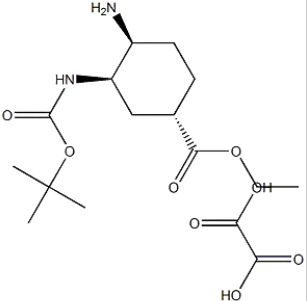 (1S,3R,4S)-4-氨基-3-((叔丁氧基羰基)-氨基)环己烷甲酸乙酯草酸盐；1093351-24-6