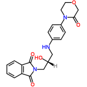 (R)-2-(2-羟基-3-((4-(3-氧代吗啉)苯基)氨基)丙基)异吲哚啉-1,3-二酮；446292-07-5
