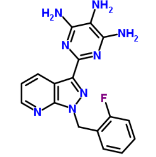 2-(1-(2-氟苄基)-1H-吡唑并[3,4-b]吡啶-3-基)嘧啶-4,5,6-三胺；428854-24-4