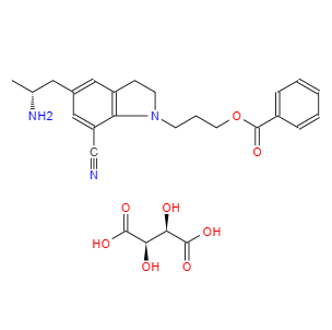 5-[(2R)-2-氨基丙基]-1-[3-(苯甲酰氧基)丙基]-2,3-二氢-7-氰基-1H-吲哚酒石酸盐