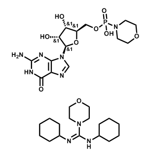 (Z)-N,N'-二环己基吗啉-4-甲脒-(2R,3S,4R,5R)-5-(2-氨基-6-氧代-1,6-二氢-9H-嘌呤-9-基)-3,4-二羟基四氢呋喃-2-基甲基吗啉膦酸酯