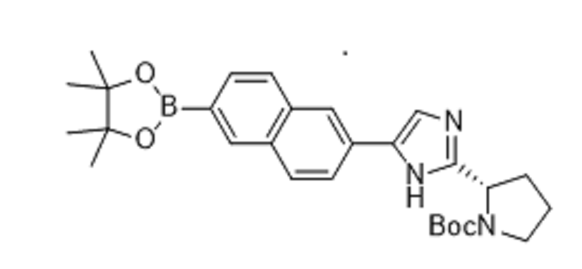 TERT-BUTYL (S)-2-(5-(6-(4,4,5,5-TETRAMETHYL-1,3,2-DIOXABOROLAN-2-YL)NAPHTHALEN-2-YL)-1H-IMIDAZOL-2-Y