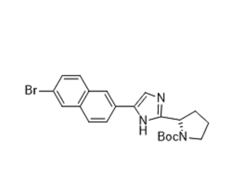 (S)-2-(5-(6-溴萘-2-基)-1H-咪唑-2-基)吡咯烷-1-羧酸叔丁酯