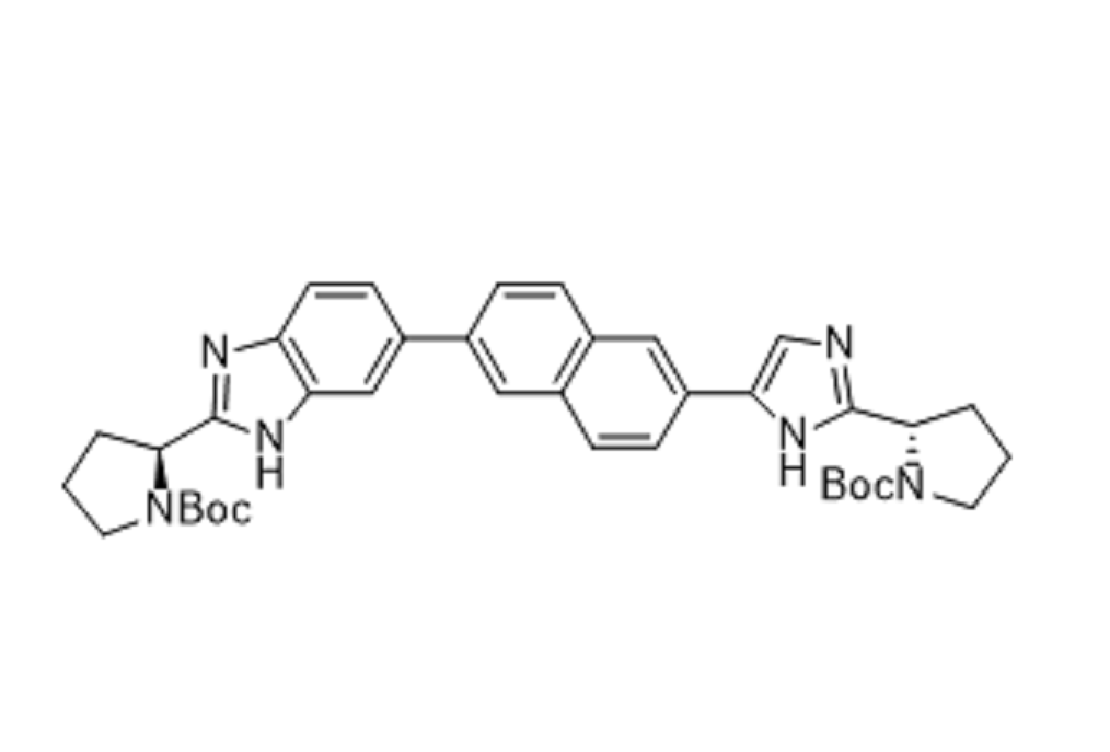 (2S)-2-[5-[6-[2-[(2s)-1-[(1,1-二甲基乙氧基)羰基]-2-吡咯烷]-1H-苯并咪唑-6-基]-2-萘]-1H-咪唑-2-基]-1-吡咯烷羧酸 1,1-二甲基乙酯