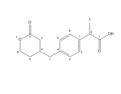 2-（4-（（6-氧代四氢-2H-吡喃-2-基）甲基）苯基）丙酸