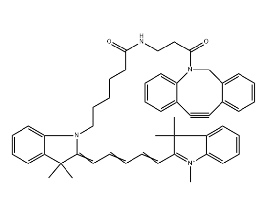 Cy5-DBCO，花青素 CY5 - 二苯并环辛炔，Cy5-二苯并环辛炔，Cyanine5 DBCO，DBCO-Cy5