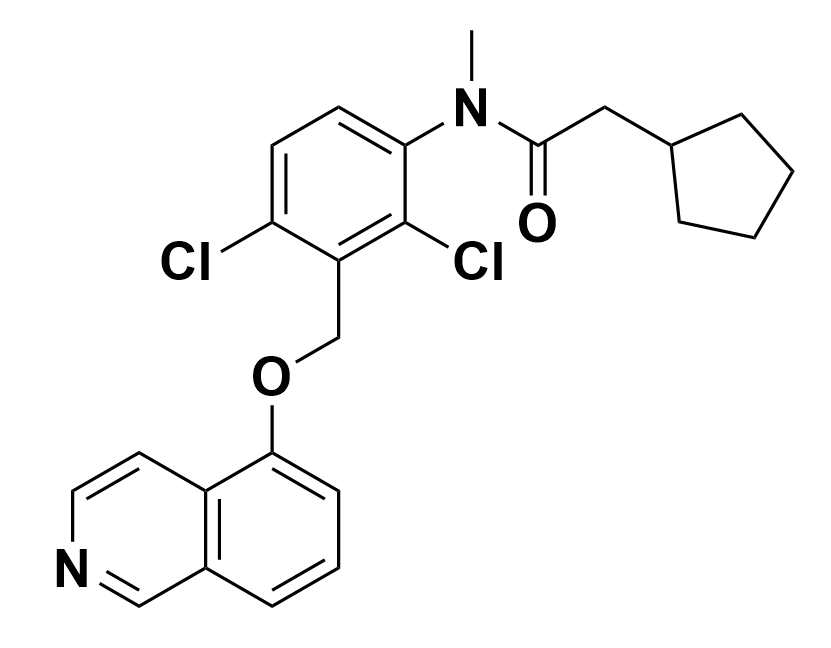Cyclopentaneacetamide, N-[2,4-dichloro-3-[(5-isoquinolinyloxy)methyl]phenyl]-N-methyl-