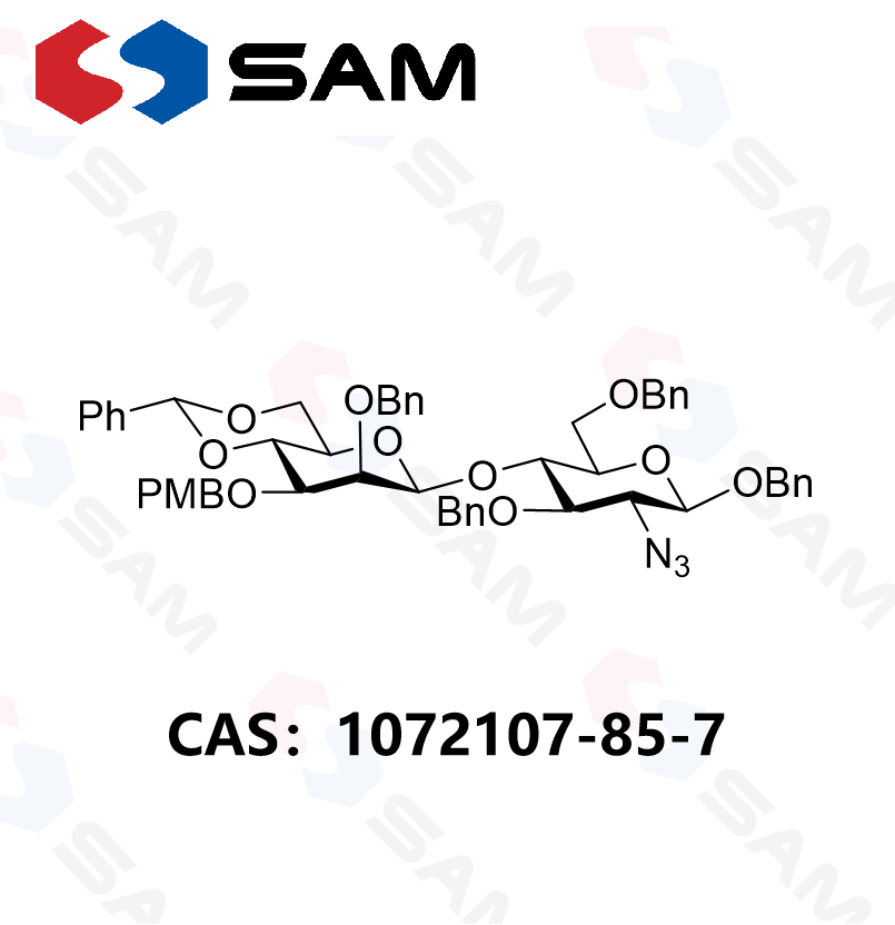 苄基 4-O-(2-O-苄基-3-O-[(4-甲氧基苯基)甲基]-4,6-O-苯亚甲基-β-D-吡喃甘露糖基)-3,6-二-O-苄基-2-叠氮-2-脱氧-β-D-吡喃葡萄糖苷