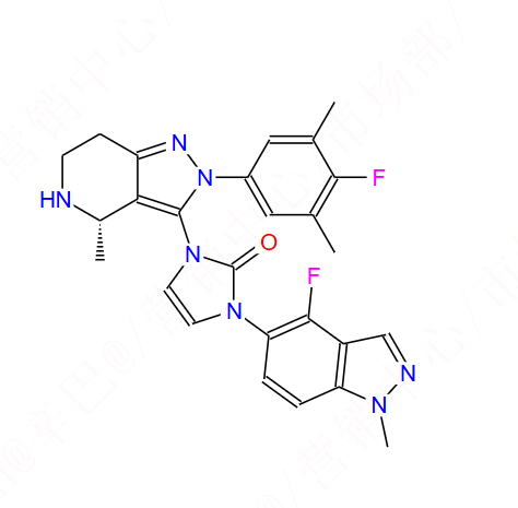 (S)-1-(4-fluoro-1-methyl-1H-indazol-5-yl)-3-(2-(4-fluoro-3,5-dimethylphenyl)-4-methyl-4,5,6,7-tetrahydro-2H-pyrazolo[4,3-c]pyridin-3-yl)-1H-imidazol-2(3H)-one h