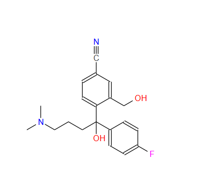4-(4-二甲胺基-1-对氟苯基-1-羟基丁基)-3-(羟甲基)苯腈；103146-25-4