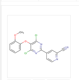 4-(4,6-Dichloro-5-(2-methoxyphenoxy)pyrimidin-2-yl)picolinonitrile；285135-68-4