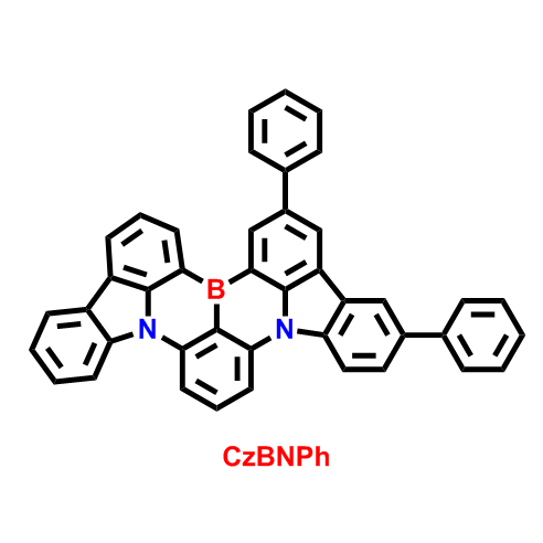 CzBNPh，吲哚[3,2,1-de]吲哚[1′,2′,3′:1,8][1,4]苯氮杂硼啉[2,3,4-kl]苯氮硼啉, 2,5-二苯基-(ACI)·