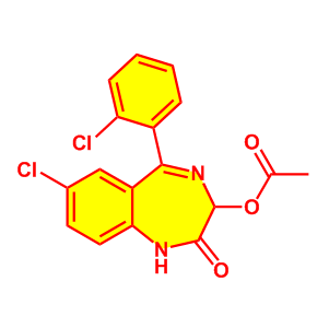 乙酸 [7-氯-5-(2-氯苯基)-2-氧代-2,3-二氢-1H-1,4-苯并二氮杂?-3-基]酯