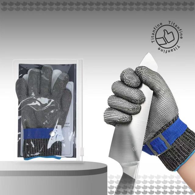 添赞Titanfine钢丝防割手套工业防护手套