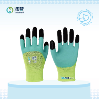添赞Titanfine乳胶耐磨手套工业防护手套
