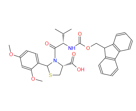 (4R)-3-((((9H-芴-9-基)甲氧基)羰基)-L-缬氨酰)-2-(2,4-二甲氧基苯基)噻唑烷-4-羧酸