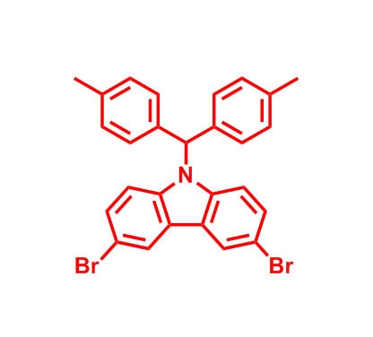 3,6-二溴-9-二对甲苯基甲基）-9H-咔唑 3070917-87-9
