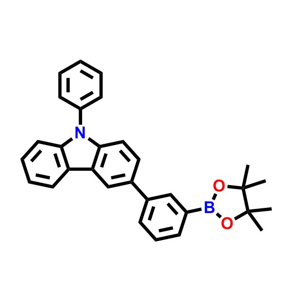 9-苯基-3-(3-(硼酸频呢醇酯)苯基)-9-H-咔唑