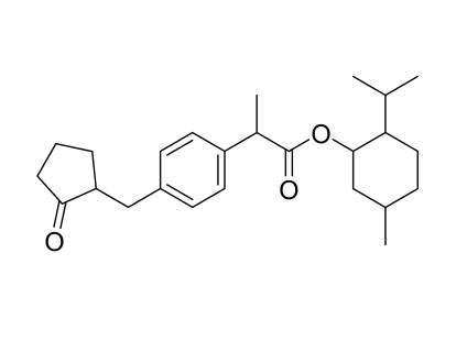 2-异丙基-5-甲基环己基-2-{4-[2-氧代环戊基)甲基]苯基}丙酸乙酯
