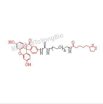 荧光素聚乙二醇硫辛酸，硫辛酸聚乙二醇荧光素，FITC-PEG-LA，LA-PEG-FITC