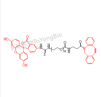 荧光素聚乙二醇二苯并环辛炔 二苯并环辛炔聚乙二醇荧光素 FITC-PEG-DBCO DBCO-PEG-FITC