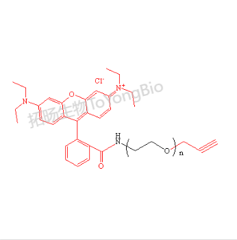 罗丹明聚乙二醇炔基，炔基聚乙二醇罗丹明，RB-PEG-Alkyne，Alkyne-PEG-RB