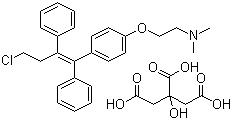 CAS 登录号：89778-27-8, 枸橼酸托瑞米芬, 2[4-(4-氯-1,2-二苯基-1-丁烯基)苯氧基-N,N-二甲基乙胺枸橼酸盐